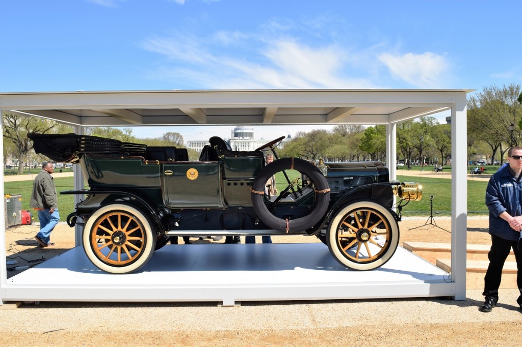 1909 White Model "M" Steam Car used by President Taft in its "jewel box" on display on the National Mall