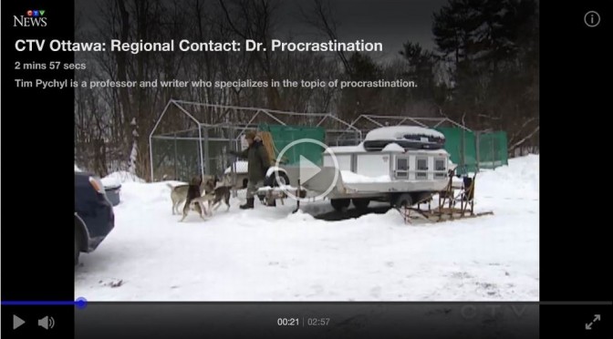 Dr. Procrastination: Tim Pychyl featured on Ottawa TV